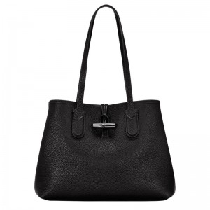 Longchamp Roseau Essential M Naisten Kangaskassit Mustat | 3816-APIQT