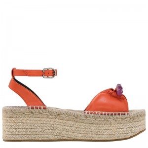 Longchamp Roseau Wedge Naisten Espadrillot Oranssi | 6837-KHLSQ