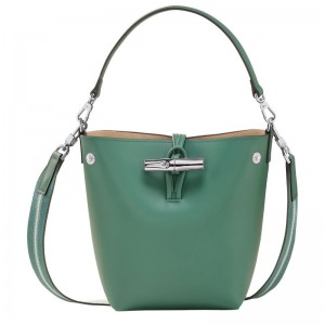 Longchamp Roseau XS Naisten Bucket Laukut Oliivinvihreä | 6584-UXHLA