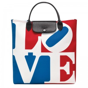 Longchamp x Robert Indiana L Naisten Käsilaukku Valkoinen | 3107-QWXHB