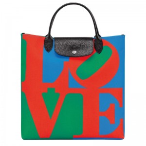 Longchamp x Robert Indiana L Naisten Käsilaukku Punainen Laivastonsininen | 9416-WGQKB