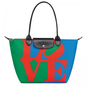 Longchamp x Robert Indiana M Naisten Kangaskassit Punainen Laivastonsininen | 2365-YPQRB