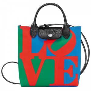 Longchamp x Robert Indiana XS Naisten Käsilaukku Punainen Laivastonsininen | 6471-ANWJO