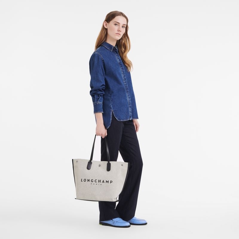 Longchamp Essential L Naisten Kangaskassit Harmaat | 1798-AXRQJ