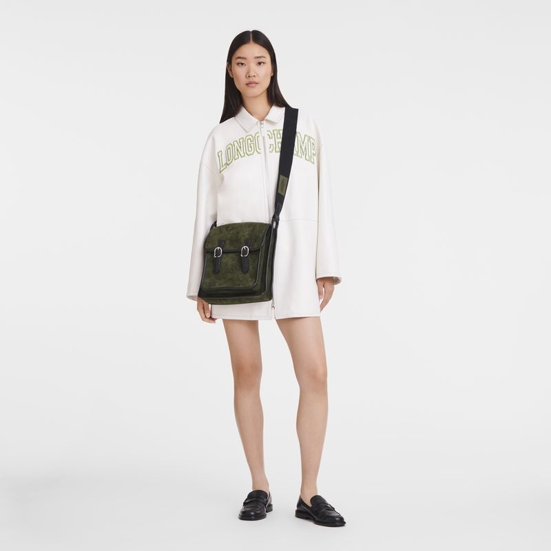 Longchamp Le Foulonné M Naisten Crossbody Laukut Khaki | 3506-XERJB