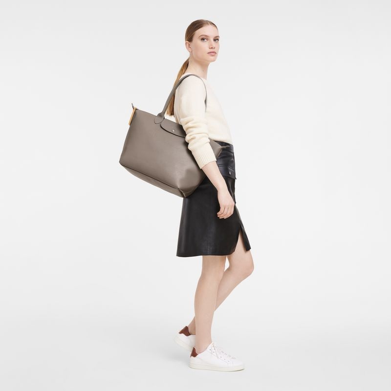 Longchamp Le Pliage City L Naisten Kangaskassit Harmaat Ruskea | 5269-XPVAD