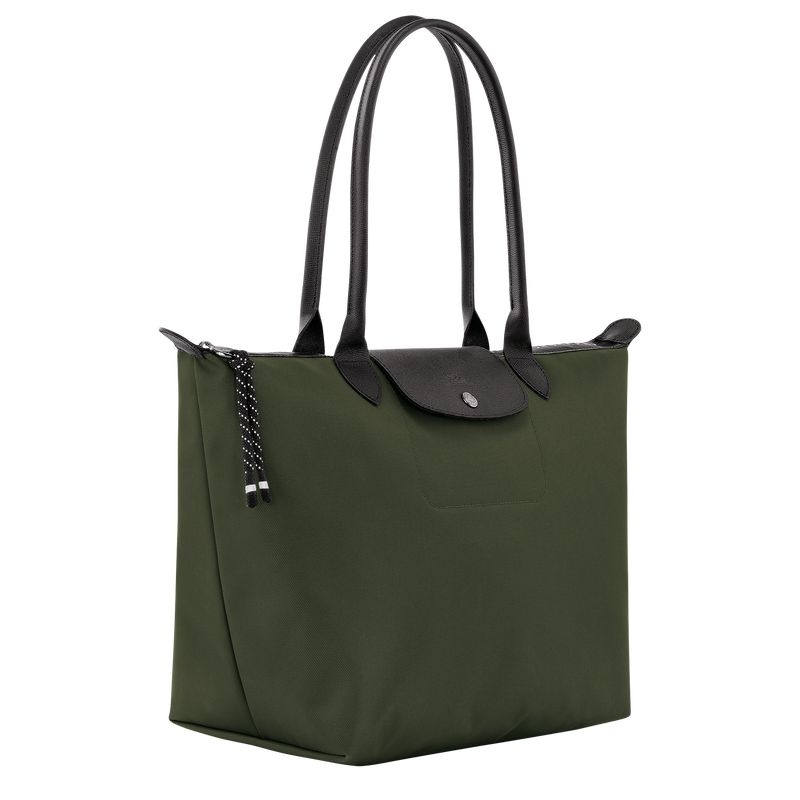 Longchamp Le Pliage Energy L Naisten Kangaskassit Khaki | 0451-BETML