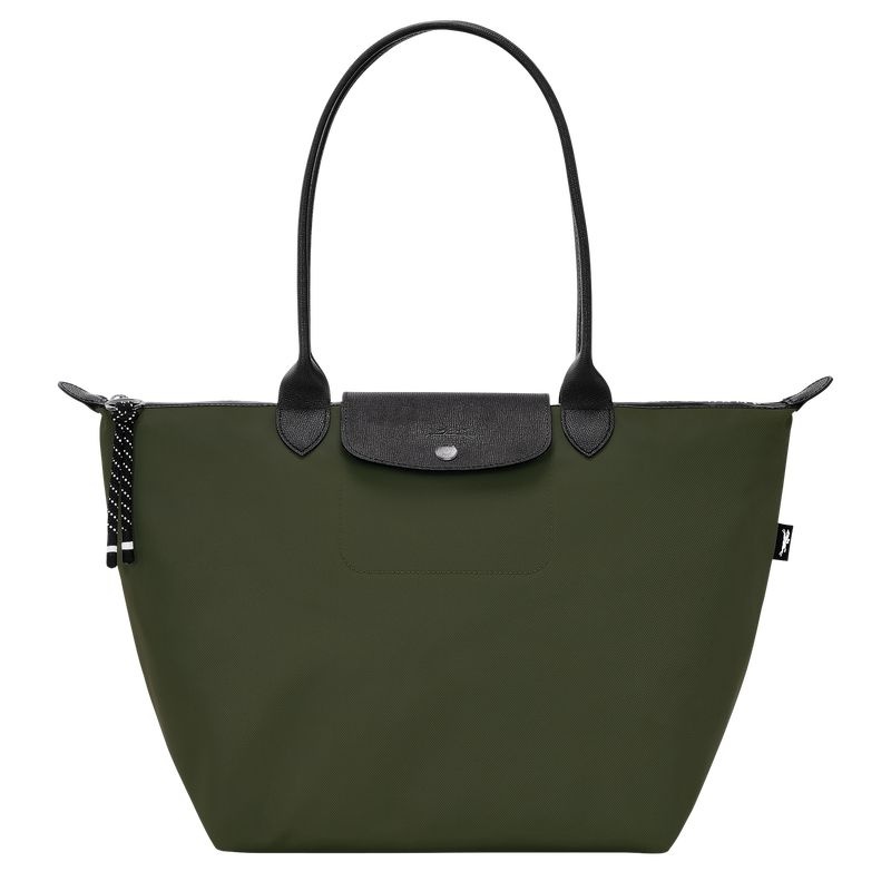 Longchamp Le Pliage Energy L Naisten Kangaskassit Khaki | 0451-BETML