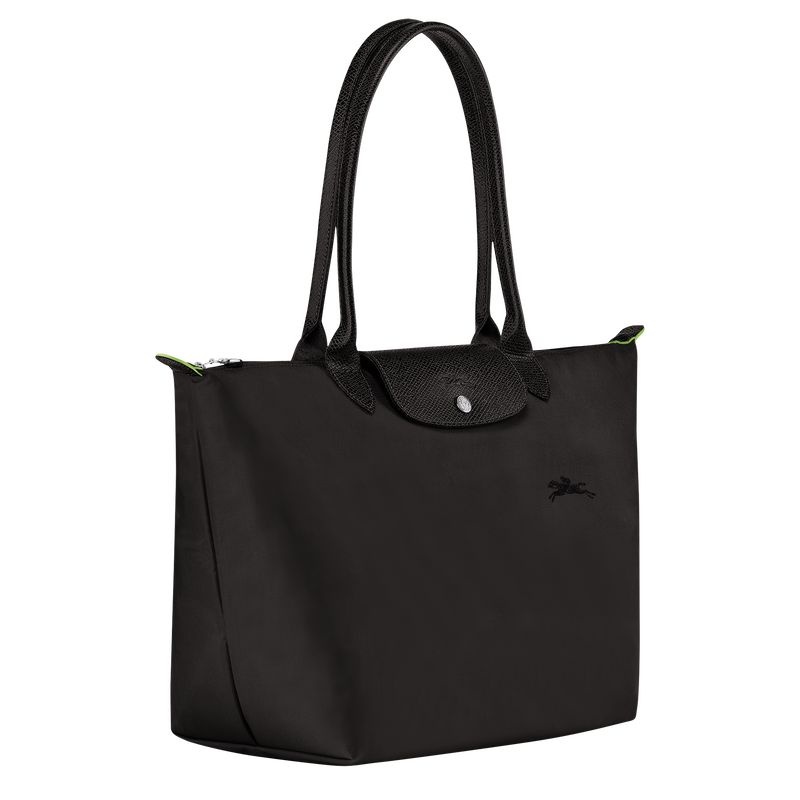 Longchamp Le Pliage Green L Naisten Kangaskassit Mustat | 8912-BXDIL