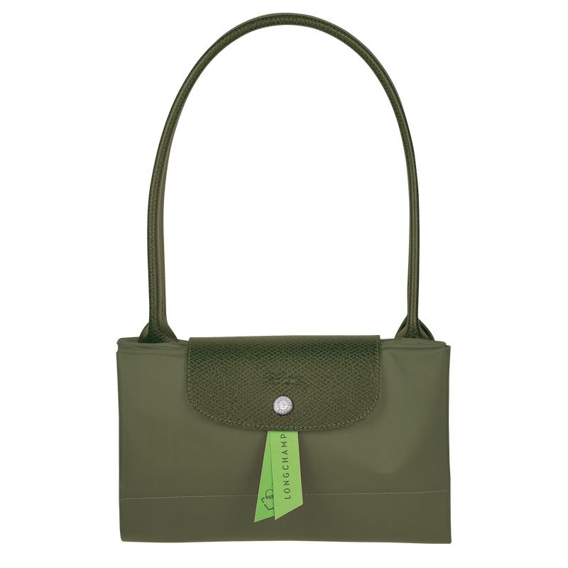 Longchamp Le Pliage Green L Naisten Kangaskassit Vihreä | 7438-FVEKN