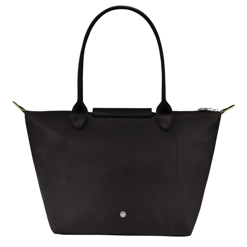 Longchamp Le Pliage Green M Naisten Kangaskassit Mustat | 0893-KSENH