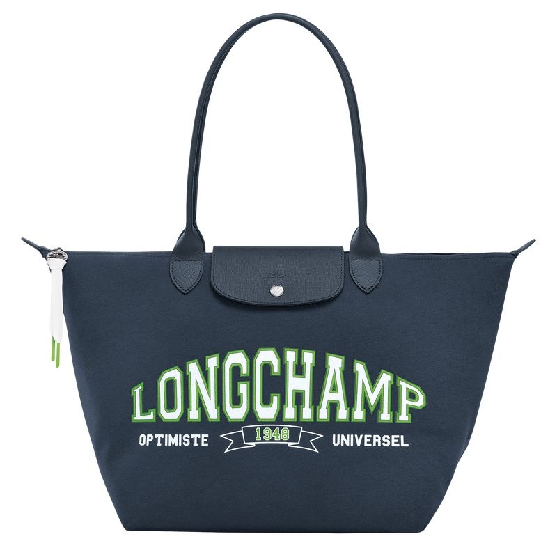 Longchamp Le Pliage Kokoelma L Naisten Kangaskassit Laivastonsininen | 6170-TWFEI