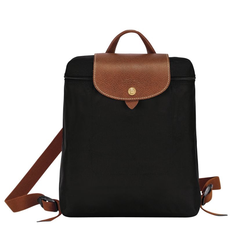 Longchamp Le Pliage Original M Naisten Reput Mustat | 9780-MPGTO