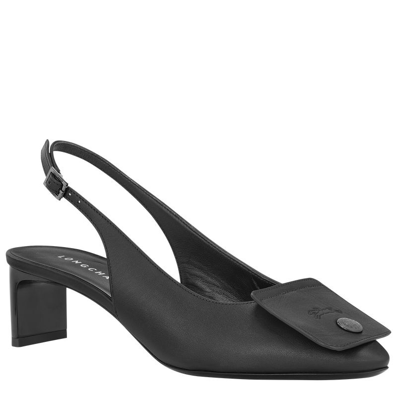 Longchamp Le Pliage Xtra Slingback Naisten pumps Mustat | 6473-TZNLO