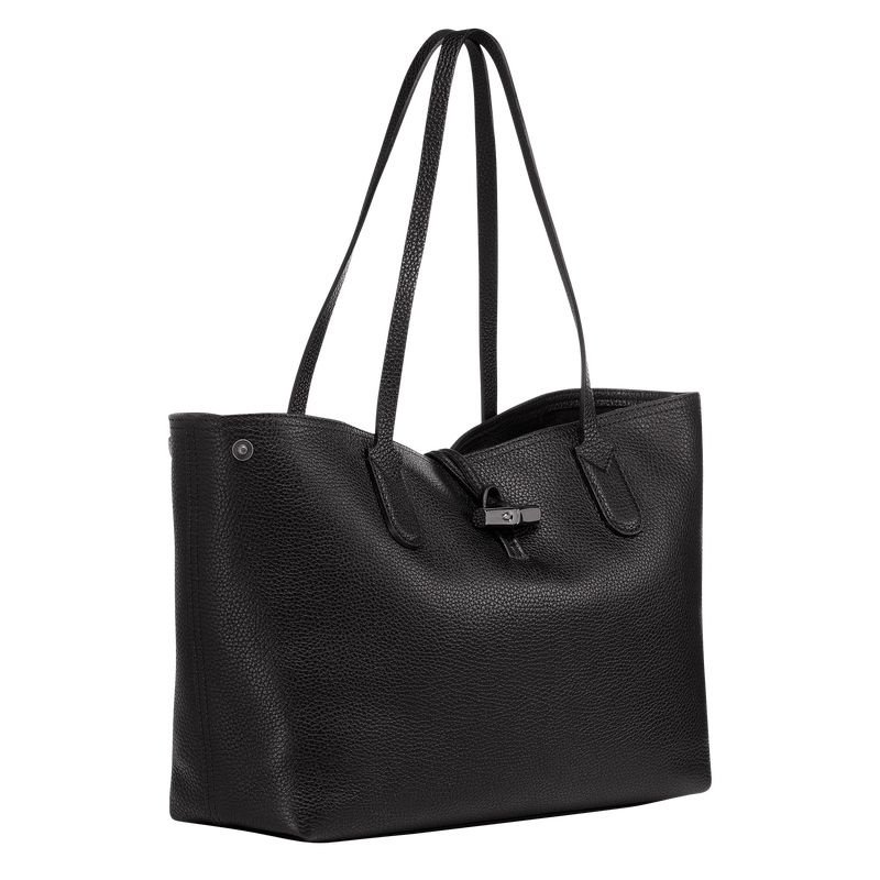 Longchamp Roseau Essential L Naisten Kangaskassit Mustat | 8230-YNLJW