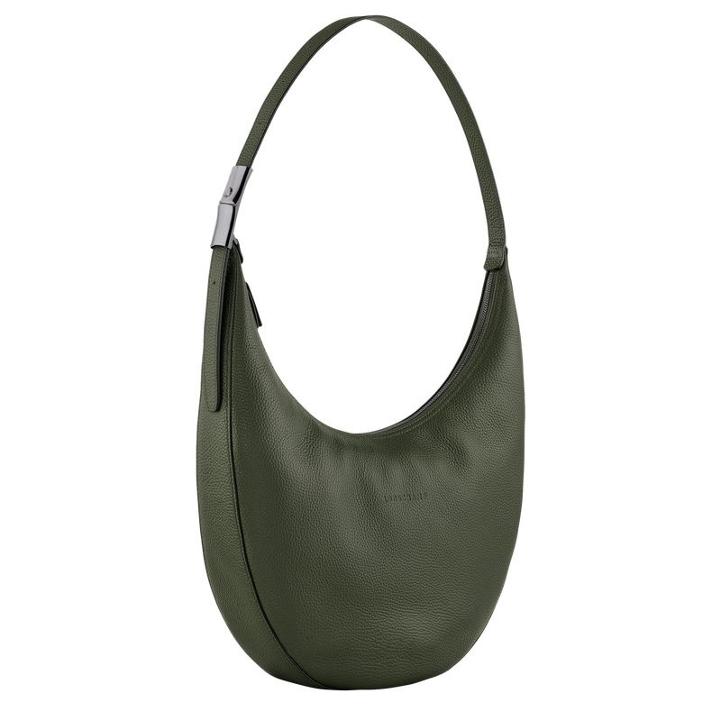 Longchamp Roseau Essential L Naisten Olkalaukku Khaki | 6195-TLNBJ