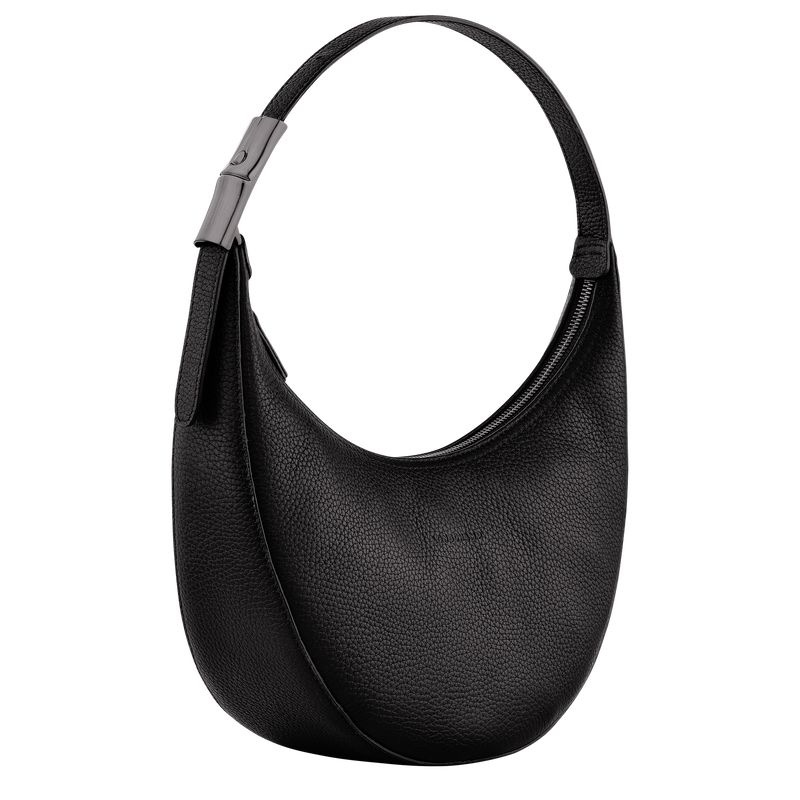 Longchamp Roseau Essential M Naisten Hobo Laukku Mustat | 1387-WCPLB