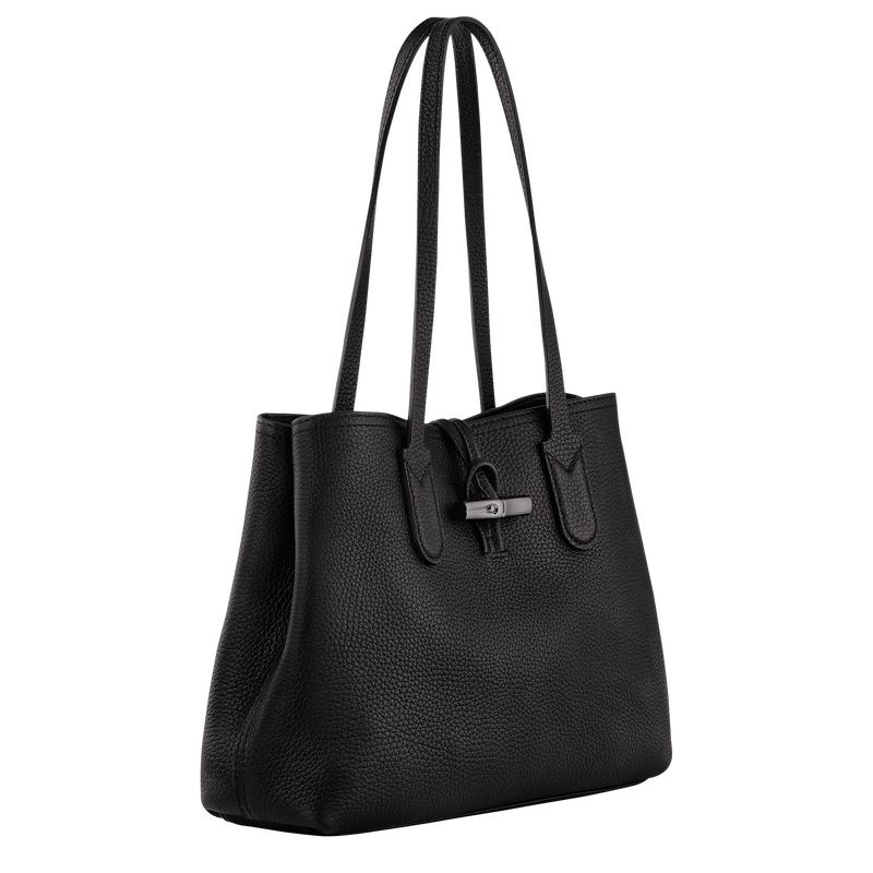 Longchamp Roseau Essential M Naisten Kangaskassit Mustat | 3816-APIQT