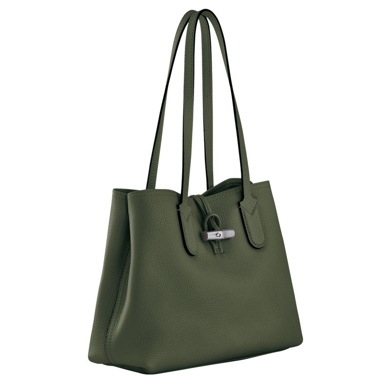 Longchamp Roseau Essential M Naisten Kangaskassit Khaki | 6218-YLSJR