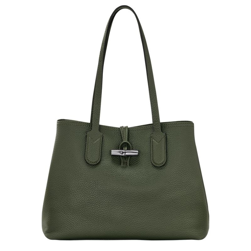 Longchamp Roseau Essential M Naisten Kangaskassit Khaki | 6218-YLSJR