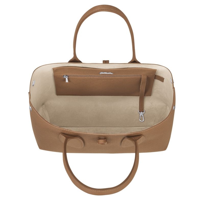 Longchamp Roseau L Naisten Kangaskassit Beige | 3158-JXFVL