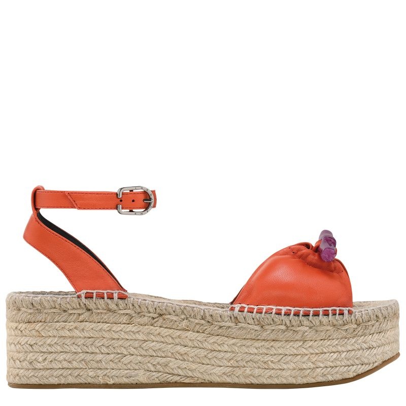 Longchamp Roseau Wedge Naisten Espadrillot Oranssi | 6837-KHLSQ