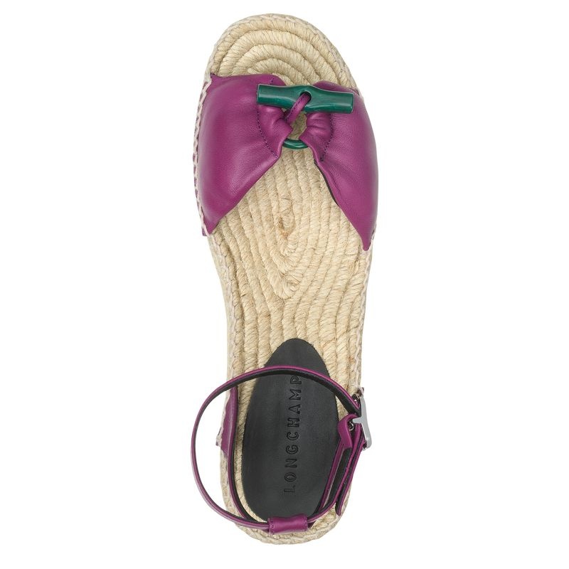 Longchamp Roseau Wedge Naisten Espadrillot Violetit | 0149-UCQAT