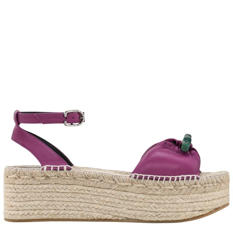 Longchamp Roseau Wedge Naisten Espadrillot Violetit | 0149-UCQAT