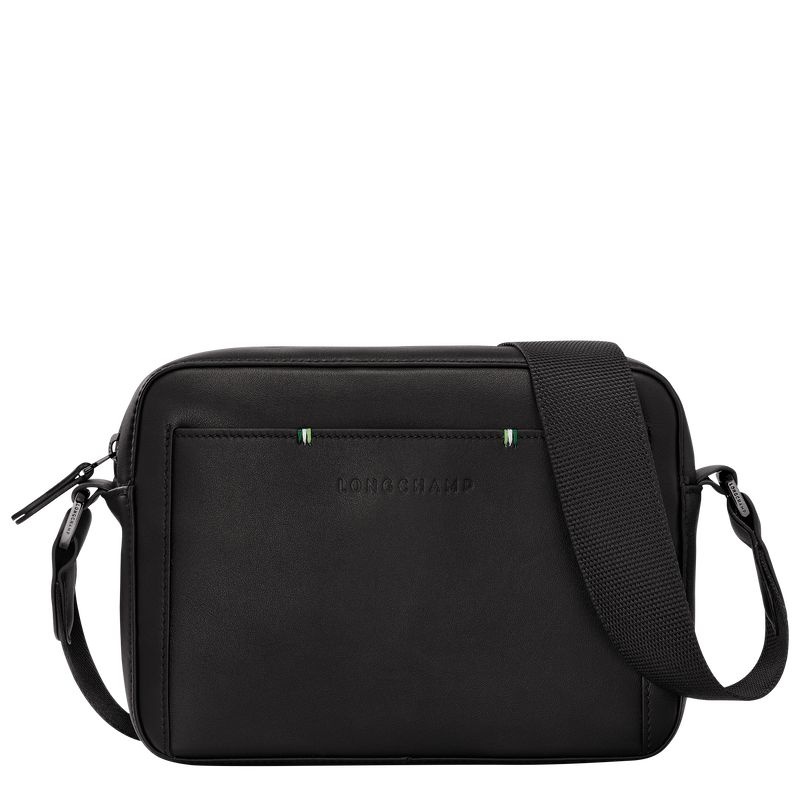 Longchamp sur Seine Miesten Crossbody Laukut Mustat | 8132-QBPHU