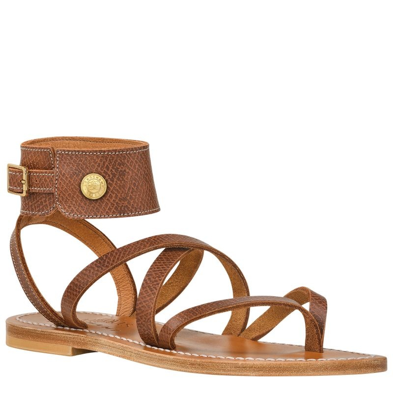 Longchamp x K.Jacques Sandals Naisten Sandaalit Ruskea | 1493-OZDBK