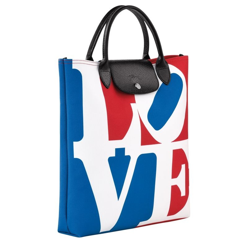 Longchamp x Robert Indiana L Naisten Käsilaukku Valkoinen | 3107-QWXHB