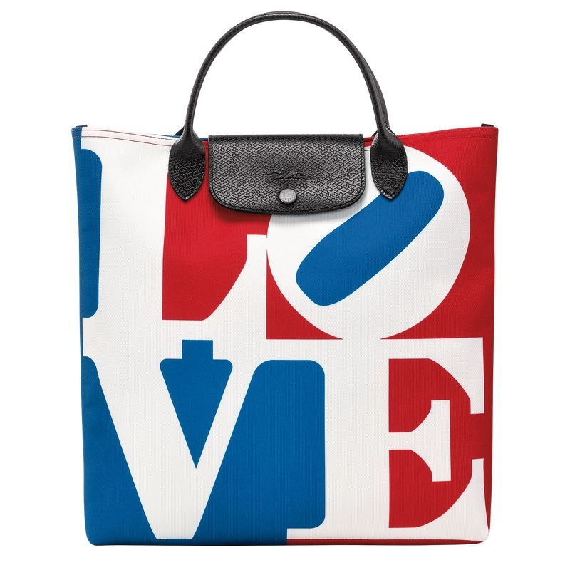 Longchamp x Robert Indiana L Naisten Käsilaukku Valkoinen | 6714-ISLRU