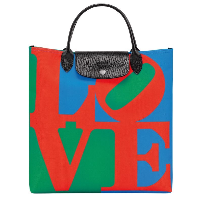 Longchamp x Robert Indiana L Naisten Käsilaukku Punainen Laivastonsininen | 6851-CKFNM