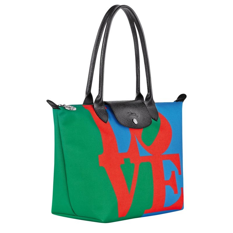 Longchamp x Robert Indiana M Naisten Kangaskassit Punainen Laivastonsininen | 2365-YPQRB