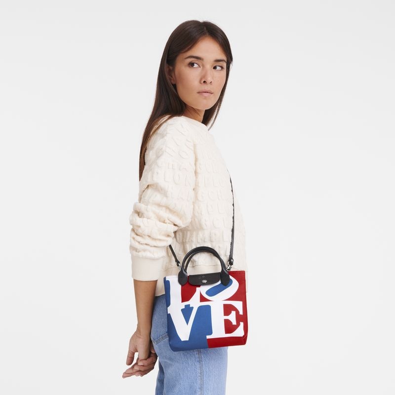 Longchamp x Robert Indiana XS Naisten Käsilaukku Valkoinen | 7591-JQMBG