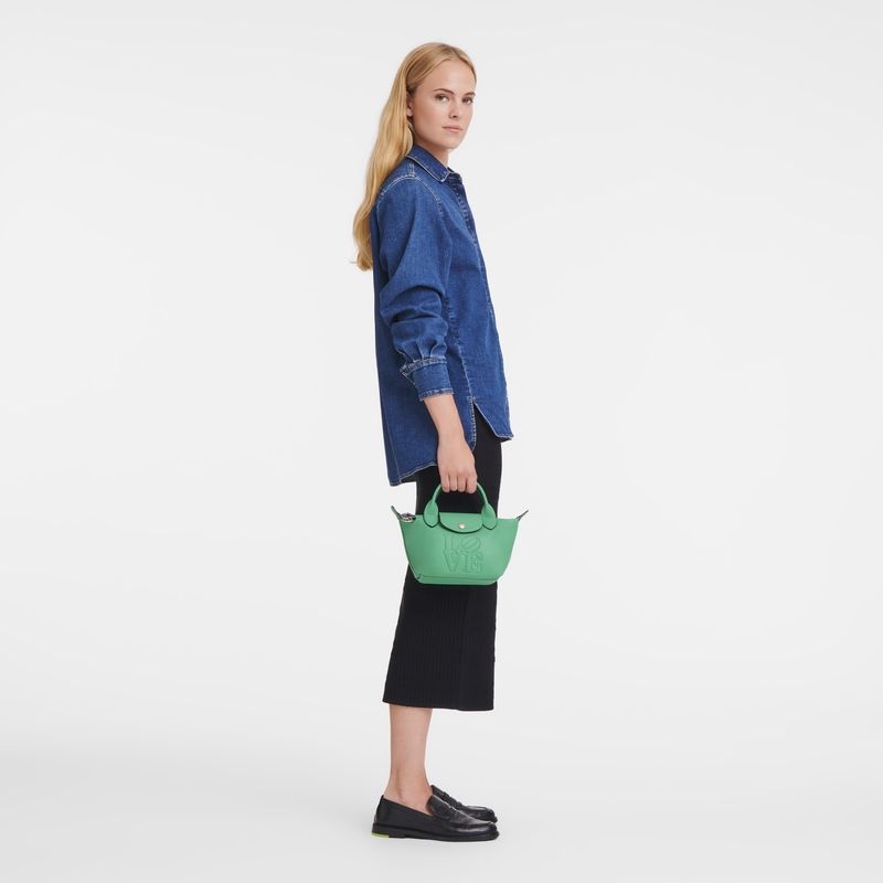 Longchamp x Robert Indiana XS Naisten Käsilaukku Vihreä | 3289-TWADE